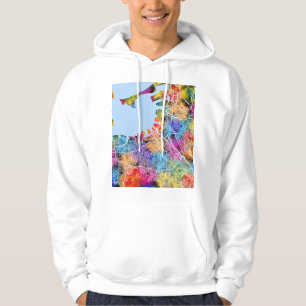 Fukuoka Japan City Map Hoodie