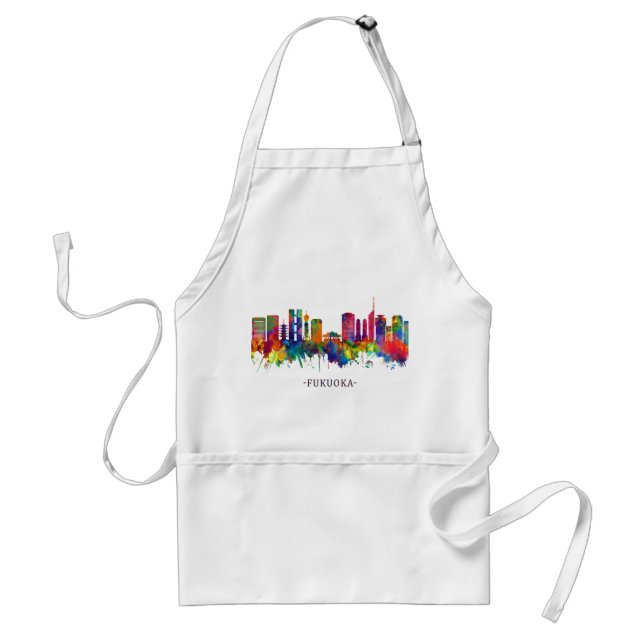 Fukuoka Japan Skyline Standard Apron (Front)