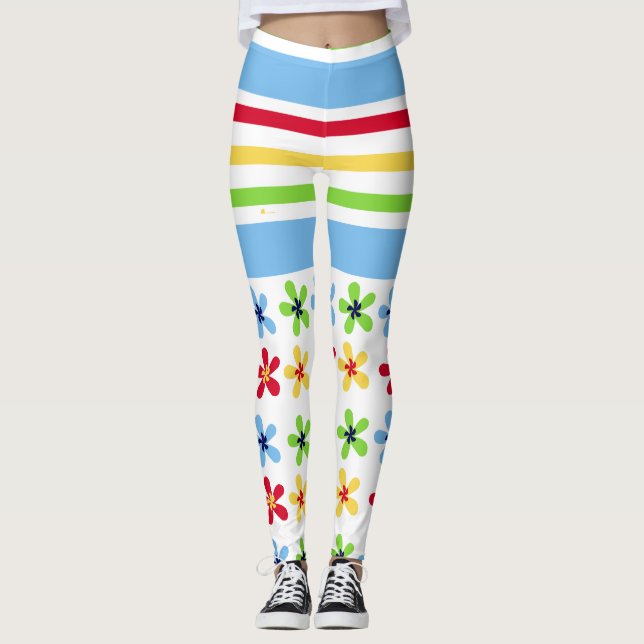 ful Stripes and Flowers Leggings (Front)