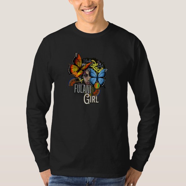 Fulani And Love Cute Fula Fulani Girl Of Nigeria T-Shirt (Front)