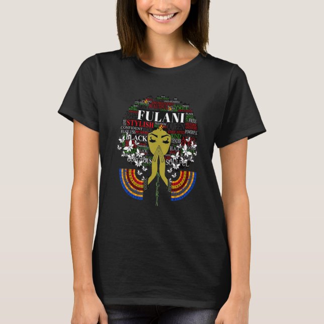 Fulani Girl  Cute Nigerian Girl Of Nigeria 2 T-Shirt (Front)