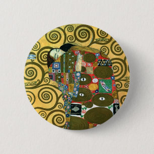 Fulfillment aka The Embrace by Gustav Klimt 6 Cm Round Badge