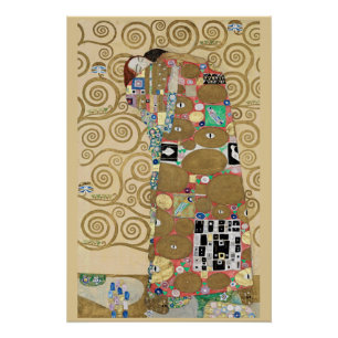 Fulfillment, Gustav Klimt Poster