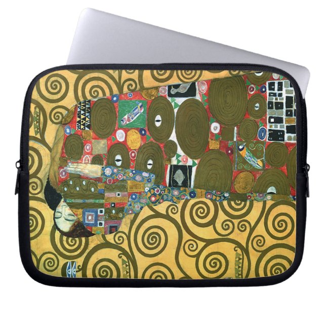 Fulfilment aka The Embrace by Gustav Klimt Laptop Sleeve (Front)