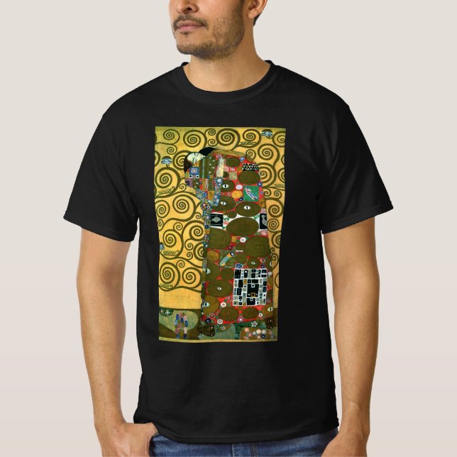Fulfilment aka The Embrace by Gustav Klimt T-Shirt (Front)