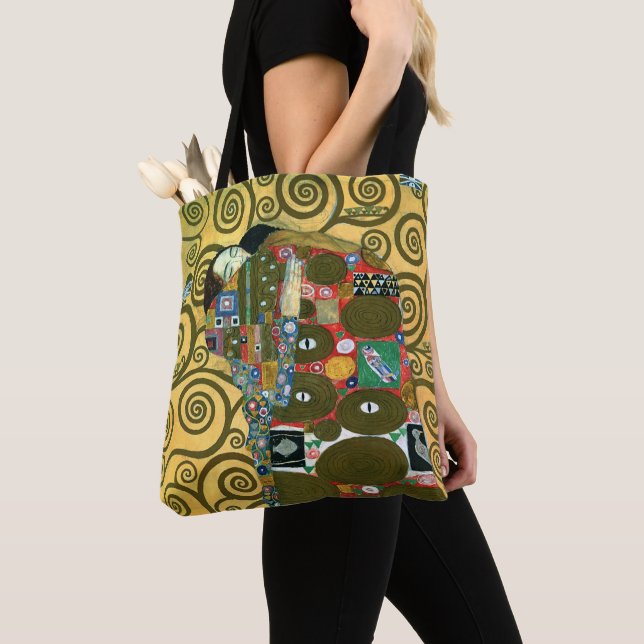 Fulfilment aka The Embrace by Gustav Klimt Tote Bag (Close Up)