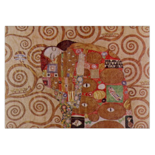 Fulfilment by Gustav Klimt, Vintage Art Nouveau Cutting Board