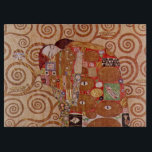 Fulfilment by Gustav Klimt, Vintage Art Nouveau Cutting Board<br><div class="desc">Fulfilment (aka The Embrace) (1909) by Gustav Klimt is a vintage Victorian Era Symbolism fine art love and romance portrait painting featuring a young couple hugging about to kiss. About the artist: Gustav Klimt (1862-1918) was an Austrian Symbolist painter and one of the most prominent members of the Vienna Art...</div>