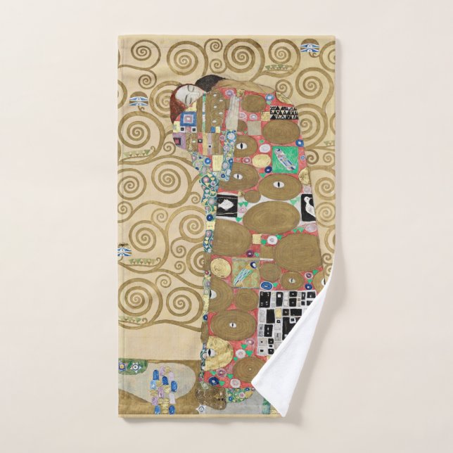 Fulfilment, Gustav Klimt Hand Towel (Hand Towel)