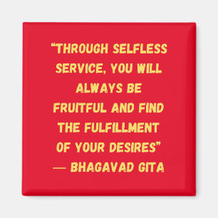 Fulfilment Of Your Desires Bhagavad Gita Magnet