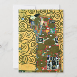 Fulfilment (The Embrace) by Gustav Klimt Wedding Invitation