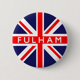 Fulham : British Flag 6 Cm Round Badge