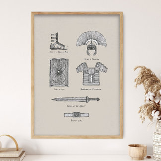 Full Armour of God, Ephesians 6_13-17, Bible print