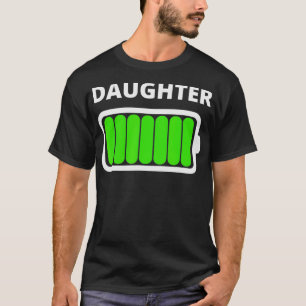 Full Battery Daughter Funny Christmas Family Match T-Shirt