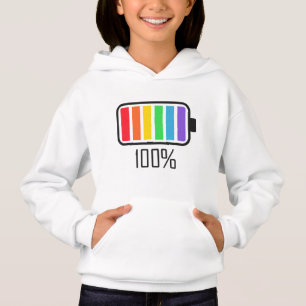 Full Battery Rainbow Battery Hoodie – Colourful