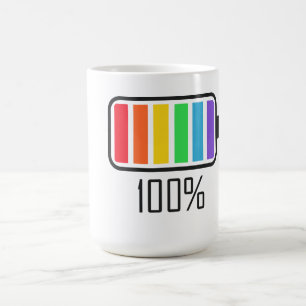 Full Battery Rainbow Colours Coffee Mug – Vivid