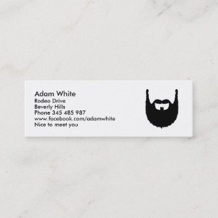 Full beard mini business card