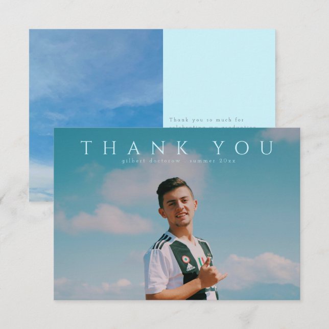 full bleed landscape bold minimalistic thank you card (Front/Back)