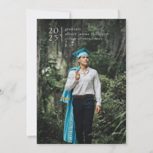 full bleed modern simple photo bold year announcement
