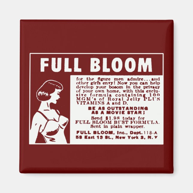 Full Bloom - Breast Enhancing Vitamins Magnet (Front)
