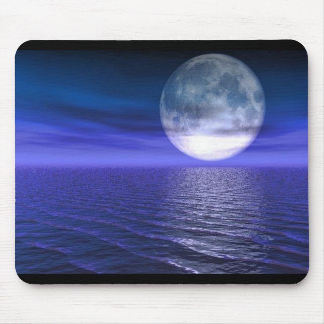Full Blue Moon Mouse Pad (Front)