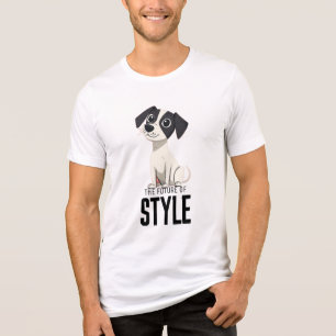Full body portrait of a dog abstract minimalist Tri-Blend shirt