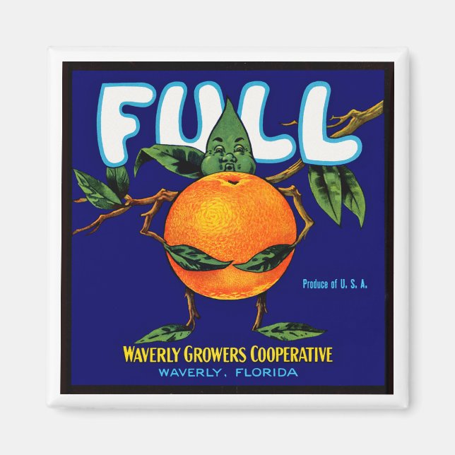 Full Brand Oranges Label Magnet (Front)