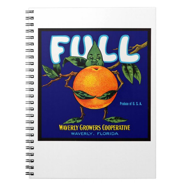 Full Brand Oranges Label Notebook (Front)