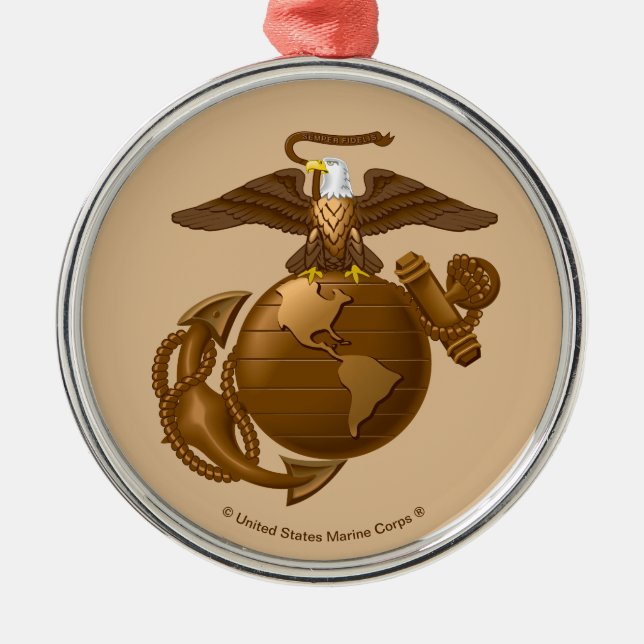 Full-Colour EGA - Bronze Metal Tree Decoration (Front)