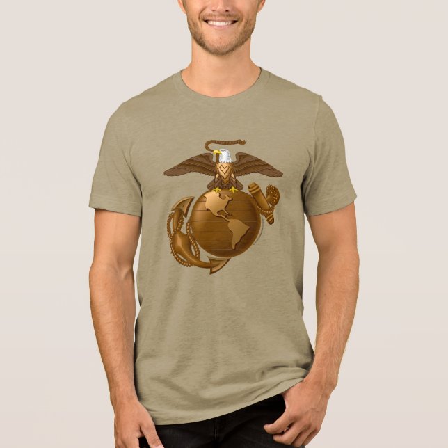 Full-Colour EGA - Bronze Tri-Blend Shirt (Front)