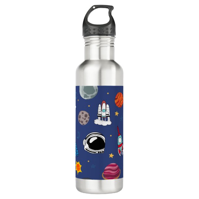 Full Colour Space Invasion  710 Ml Water Bottle (Front)