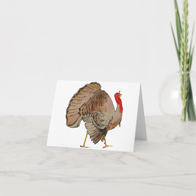 Full Colour Thanksgiving Turkey Holiday Card (Front)