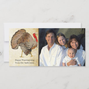 Full Colour Thanksgiving Turkey Holiday Card