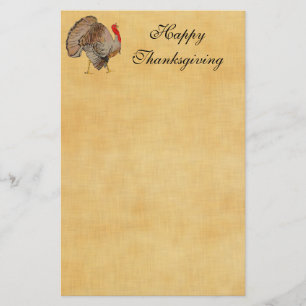 Full Colour Thanksgiving Turkey Stationery