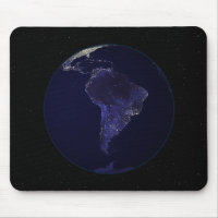 Full Earth at night showing city lights 6