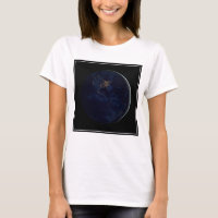 Full Earth At Night With City Lights Of Americas