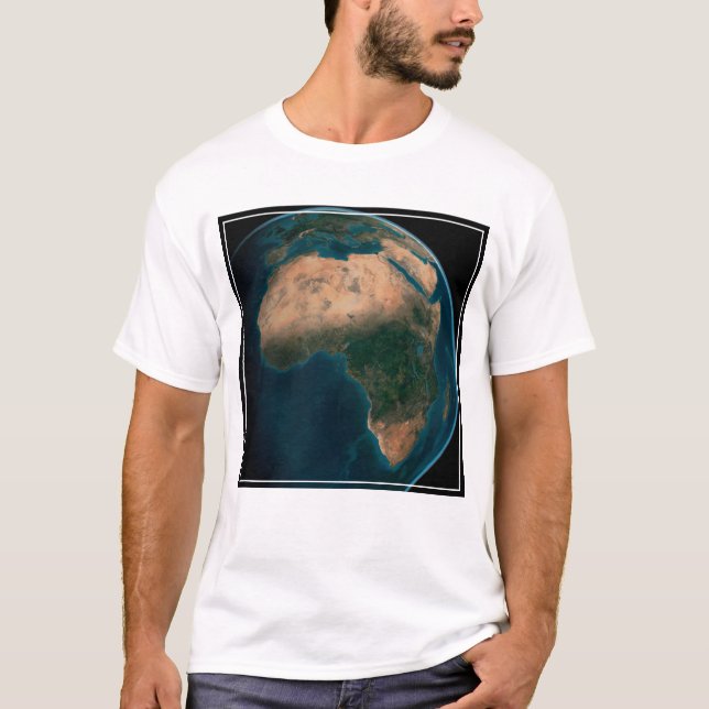 Full Earth From Space Above The African Continent. T-Shirt (Front)