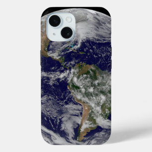 Full Earth Showing A Powerful Winter Storm. iPhone 15 Case