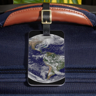 Full Earth Showing A Powerful Winter Storm. Luggage Tag