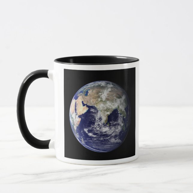 Full Earth showing Europe and Asia Mug (Left)