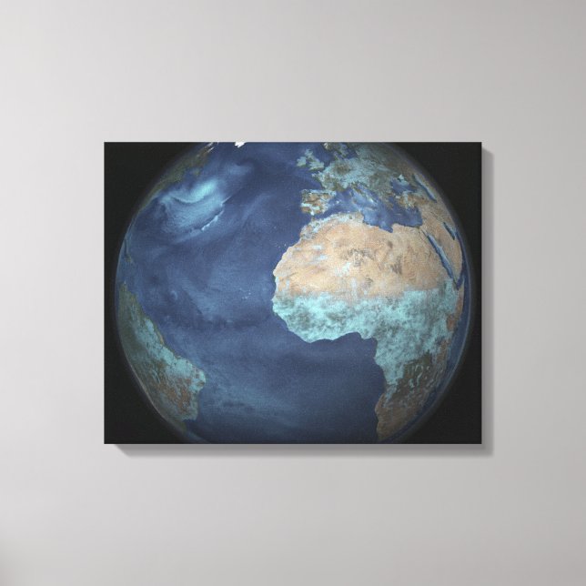 Full Earth showing evaporation Canvas Print (Front)