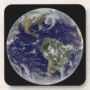 Full Earth Showing Low Pressure Systems. Coaster