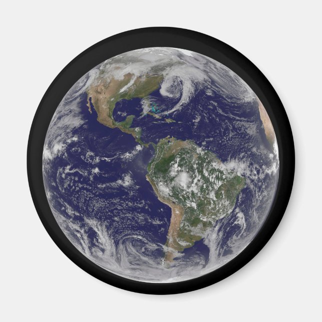 Full Earth Showing Low Pressure Systems. Magnet (Front)
