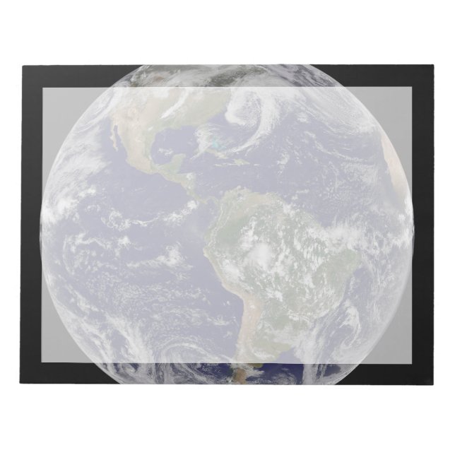 Full Earth Showing Low Pressure Systems. Notepad (Front)