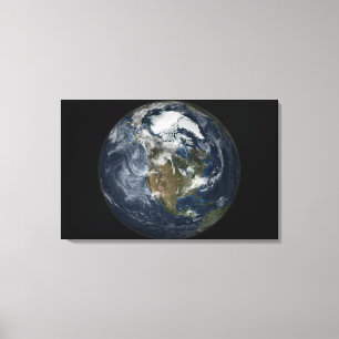 Full Earth showing North America 2 Canvas Print