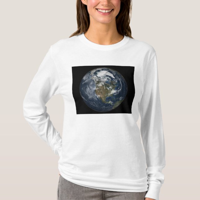 Full Earth showing North America 5 T-Shirt (Front)
