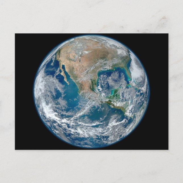 Full Earth Showing North America And Mexico. Postcard (Front)
