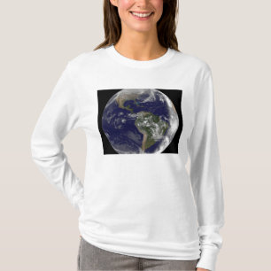 Full Earth showing North America and South Amer 7 T-Shirt