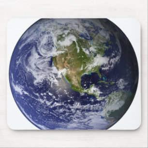 Full Earth showing North America Mouse Pad