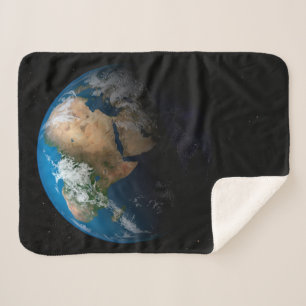 Full Earth Showing Simulated Clouds Over Africa. Sherpa Blanket
